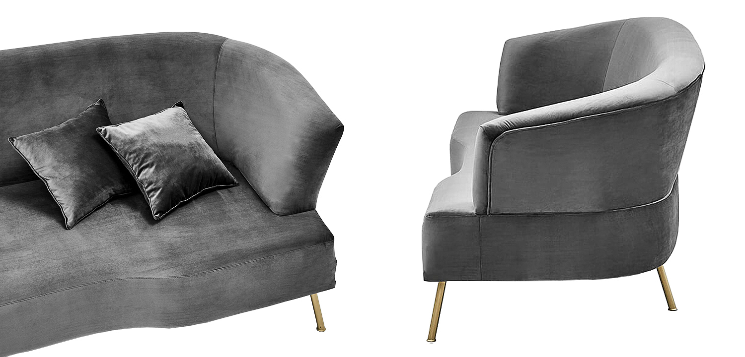 Диван Isis Sofa Gray Диван Isis Sofa Gray - Loft-Concept в Перми