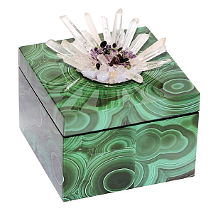 Шкатулка stone Flower Malachite