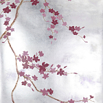 Обои ручная роспись Cherry Tree Special Colourway on Sterling Silver gilded paper варинант исполнения - 2 | Loft Concept в Перми