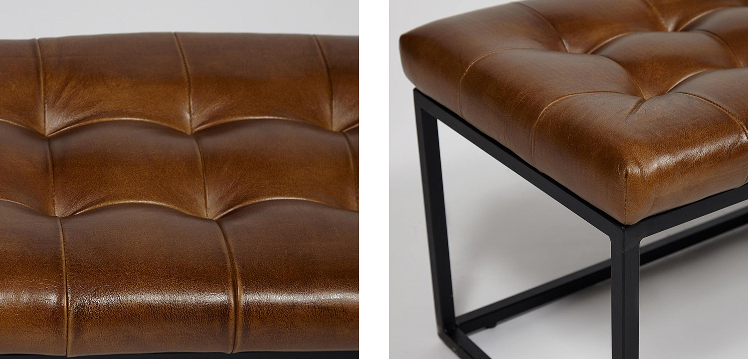 Банкетка Buffalo Leather Industrial Banquette Банкетка Buffalo Leather Industrial Banquette - Loft-Concept в Перми