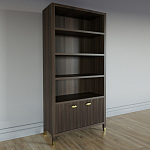 Книжный Стеллаж Elsa Dreams Walnut с задней стенкой варинант исполнения - 1 | Loft Concept в Перми