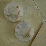 Круглая подставка под благовония из эпоксидной смолы с цветами белая Epoxy Resin Flowers Incense Stand White варинант исполнения - 3 | Loft Concept в Перми