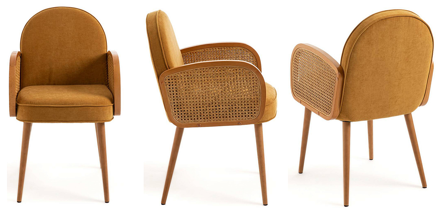 Стул Morten Wicker Mustard Chair Стул Morten Wicker Mustard Chair - Loft-Concept в Перми