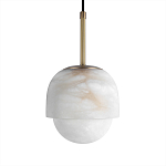 Подвесной светильник из белого алебастра Cryptocrystalline Stone варинант исполнения - 5 | Loft Concept в Перми