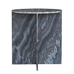 Столик кофейный с столешницей из черного мрамора Compact Black Marble Table варинант исполнения - 3 | Loft Concept в Перми