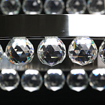 Люстра с тремя кольцами цвета хром и прозрачными хрустальными шарами по периметру Sacramento Transparent Balls Chandelier варинант исполнения - 6 | Loft Concept в Перми