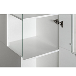 Шкаф-витрина белая с полками и стеклянной дверью Strict Lines варинант исполнения - 3 | Loft Concept в Перми