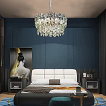 Круглая люстра с хрустальными подвесками на золотистом каркасе Gorgeous Crystal Light варинант исполнения - 14 | Loft Concept в Перми