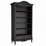 Стеллаж черный широкий из массива бука с 5-ю полками и 2-мя ящиками Black Provence варинант исполнения - 1 | Loft Concept в Перми