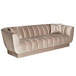 Диван трехместный велюровый серый Island of Comfort варинант исполнения - 1 | Loft Concept в Перми