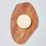 Бра с каменным основанием и плафоном из стекла в форме шара Shaw Marble Lighting варинант исполнения - 5 | Loft Concept в Перми