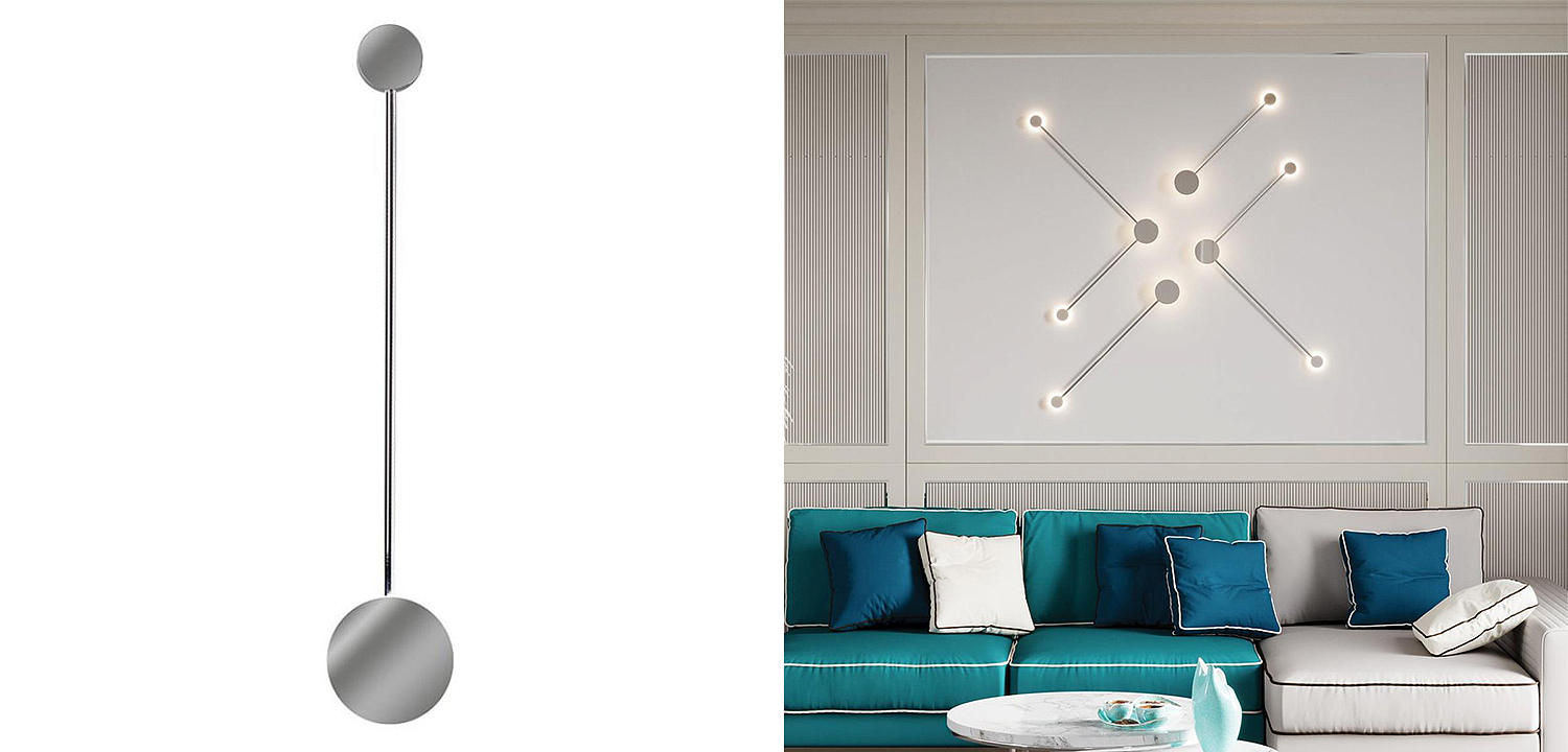 Бра Pin Wall Light Chrome 55 Бра Pin Wall Light Chrome 55 - Loft-Concept в Перми
