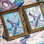 Постер в раме в стиле шинуазри Павлины на дереве Chinoiserie Imperial Garden Peacocks on a Tree Poster варинант исполнения - 3 | Loft Concept в Перми