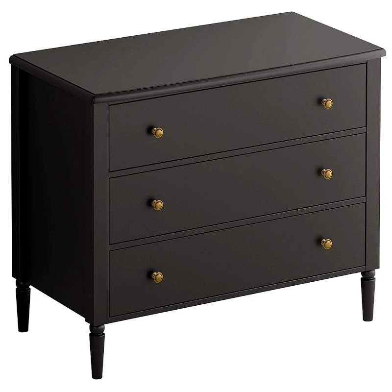 Комод с 3 ящиками Blues Black Черный в Перми | Loft Concept 