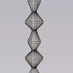 Торшер светодиодный с плетеным металлическим каркасом Metal Interweaving варинант исполнения - 2 | Loft Concept в Перми