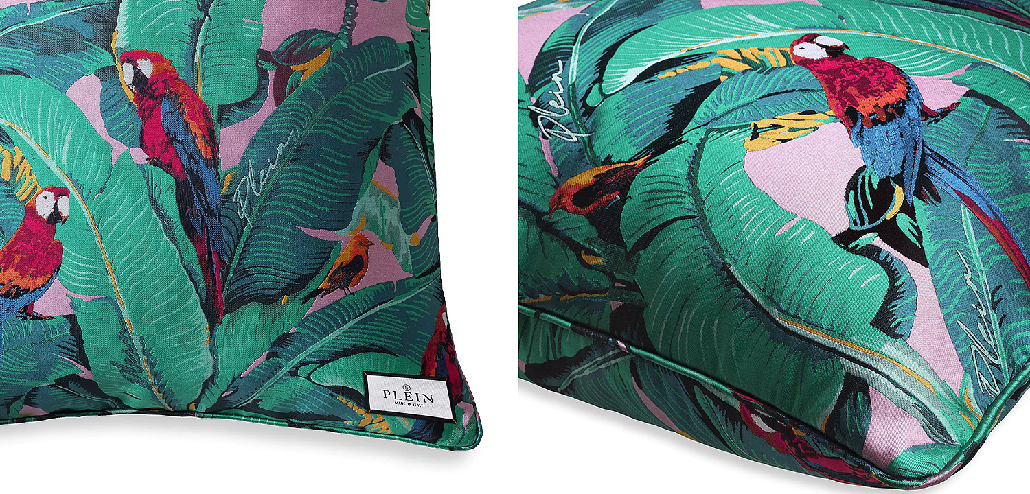 Подушка Philipp Plein Cushion Parrot 50 x 50 Подушка Philipp Plein Cushion Parrot 50 x 50 - Loft-Concept в Перми