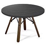 Стол журнальный c круглой столешницей на четырех коричневых ножках Charm Coffee Table варинант исполнения - 1 | Loft Concept в Перми