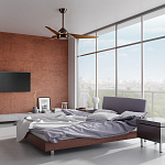 Потолочный вентилятор с тремя угловатыми лопастями Kichler варинант исполнения - 5 | Loft Concept в Перми