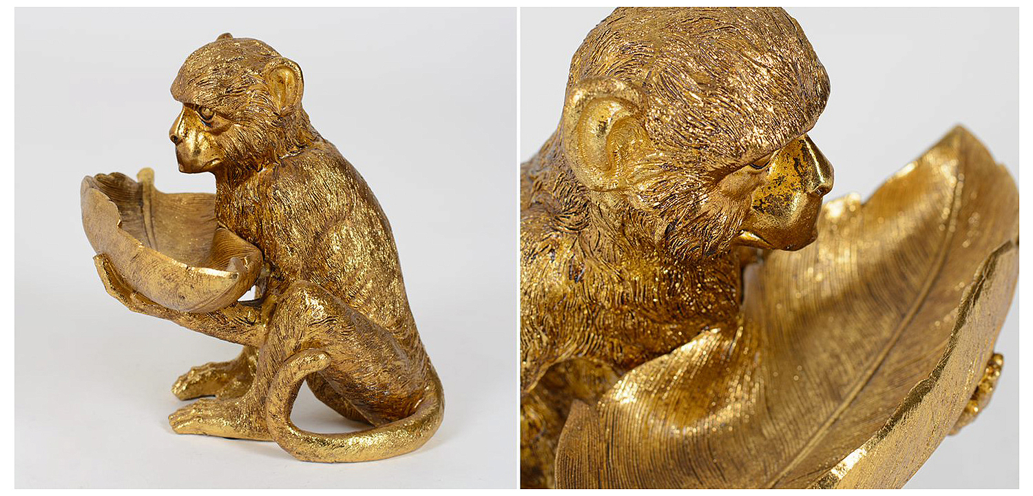 Статуэтка Golden Monkey with Leaf Статуэтка Golden Monkey with Leaf - Loft-Concept в Перми