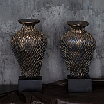 Вазы «Парные» на деревянных основаниях варинант исполнения - 1 | Loft Concept в Перми