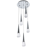 Люстра капли Acrylic Droplet Five Chrome Chandelier варинант исполнения - 1 | Loft Concept в Перми