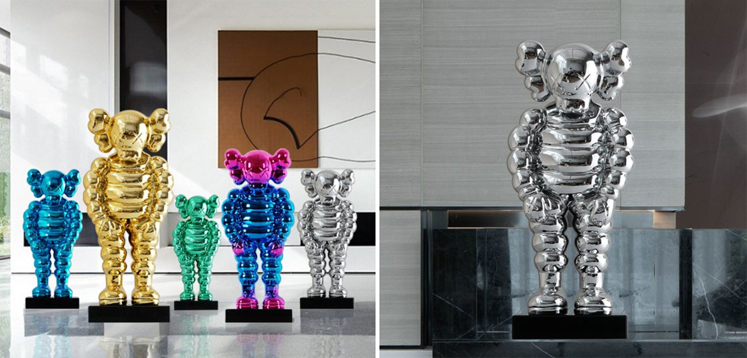 Статуэтка KAWS Bowed Down Silver on stand Статуэтка KAWS Bowed Down Silver on stand - Loft-Concept в Перми