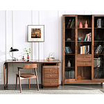 Стол рабочий округлой формы с 3-мя ящиками  Working Moonnut Table варинант исполнения - 1 | Loft Concept в Перми