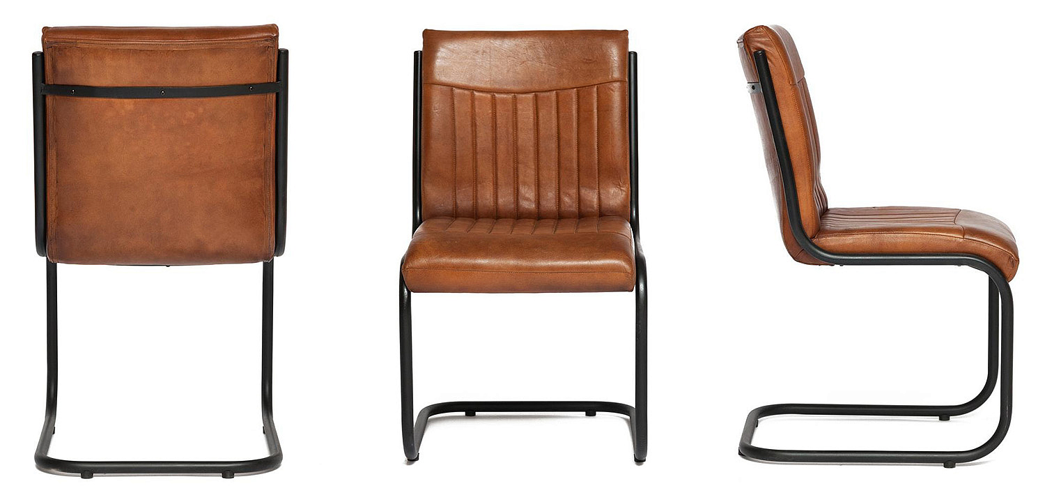Стул из кожи буйвола Industrial leather chair Стул из кожи буйвола Industrial leather chair - Loft-Concept в Перми