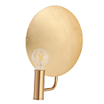 Бра с золотым круглым отражателем и открытой лампой Sun Glow Disc варинант исполнения - 2 | Loft Concept в Перми