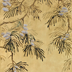 Обои ручная роспись Silk Tree Original colourway on Gold Bullion gilded paper варинант исполнения - 1 | Loft Concept в Перми