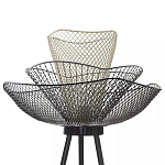 Торшер с трехъярусным плафоном из металлической сетки Metal Mesh Floor Lamp варинант исполнения - 5 | Loft Concept в Перми