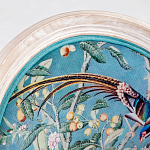 Стул из массива бука бирюзовый с изображением птиц и цветов Turquoise Beige Chinoiserie Birds Garden Chair варинант исполнения - 3 | Loft Concept в Перми