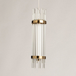 Подвесной светильник с цилиндром из прозрачных стеклянных трубок Nembus варинант исполнения - 3 | Loft Concept в Перми