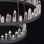 Люстра с двумя кольцами черного цвета с хрустальными элементами QUARTZ CRYSTAL варинант исполнения - 12 | Loft Concept в Перми