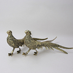 Статуэтка бронзовая пара Фазаны золотые Bronze Birds варинант исполнения - 1 | Loft Concept в Перми