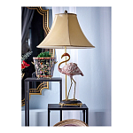 Настольная лампа с абажуром Розовый Фламинго Porcelain Flamingo Lamp варинант исполнения - 2 | Loft Concept в Перми