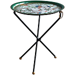 Круглый приставной столик складной Chinoiserie Blooming Garden Side Table варинант исполнения - 1 | Loft Concept в Перми