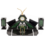 Настольный канцелярский набор из нефрита с декором в виде орла Golden Eagle варинант исполнения - 1 | Loft Concept в Перми