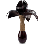 Настольная лампа черная INDONESIAN LAMPS варинант исполнения - 1 | Loft Concept в Перми