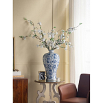 Ваза фарфоровая высокая с синими цветочными мотивами Independence варинант исполнения - 5 | Loft Concept в Перми