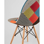 Пластиковый стул на ножках из массива бука Eames Пэчворк варинант исполнения - 3 | Loft Concept в Перми