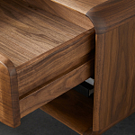 Прикроватная деревянная тумба с ящиком и нишей для хранения Moon Walnut Furniture варинант исполнения - 5 | Loft Concept в Перми