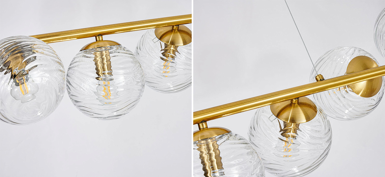 Люстра Perforated Glass Bubbles 8 ламп Люстра Perforated Glass Bubbles 8 ламп - Loft-Concept в Перми
