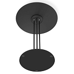 Стол журнальный с круглой столешницей из стекла Gray and Gold Marble варинант исполнения - 6 | Loft Concept в Перми