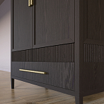 Шкаф платяной Primo с выдвижными ящиками шпон Темный орех варинант исполнения - 6 | Loft Concept в Перми