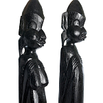 Комплект из 2-х деревянных статуэток Asmat Tall Statuettes Black варинант исполнения - 3 | Loft Concept в Перми