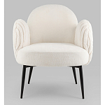 Полукресло Wave Stripes букле белый варинант исполнения - 4 | Loft Concept в Перми