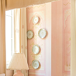 Обои ручная роспись Jharokha Arches Original colourway on pink painted Xuan paper варинант исполнения - 5 | Loft Concept в Перми