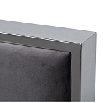 Кровать двуспальная серая с высоким мягким изголовьем Heart of the Bedroom варинант исполнения - 2 | Loft Concept в Перми