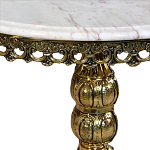 Стол круглый с мраморной столешницей Coffee De Bronze варинант исполнения - 1 | Loft Concept в Перми